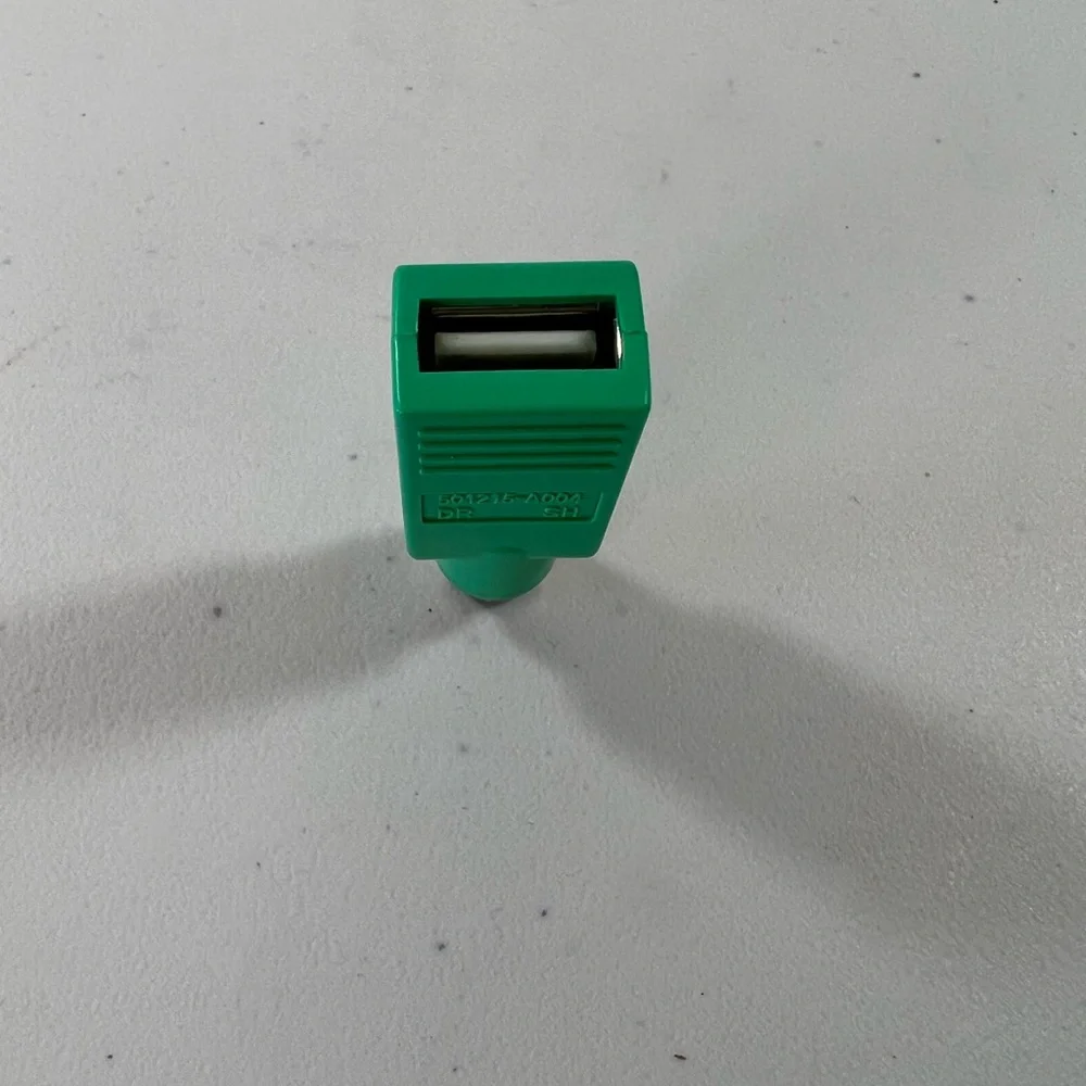 Mini 6 Pin DIN PS/2 to USB Mouse Adapter Connector Grn USB 2.0 Male to Female